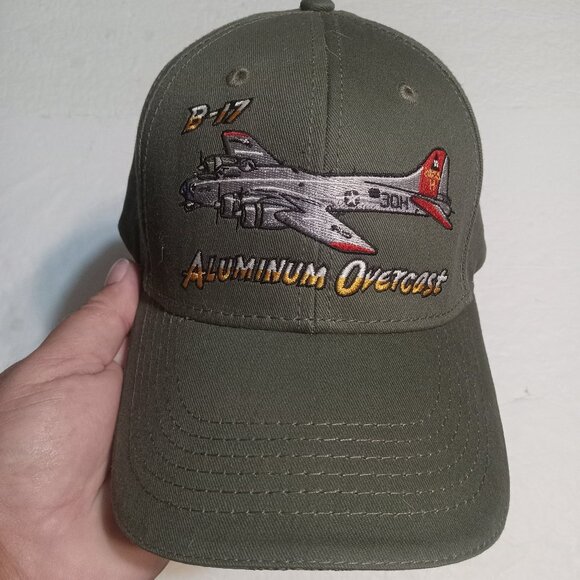 B-17 Aluminum Overcast WWII EAA K Products Adjustable Hat/Cap OSFM - Picture 1 of 7